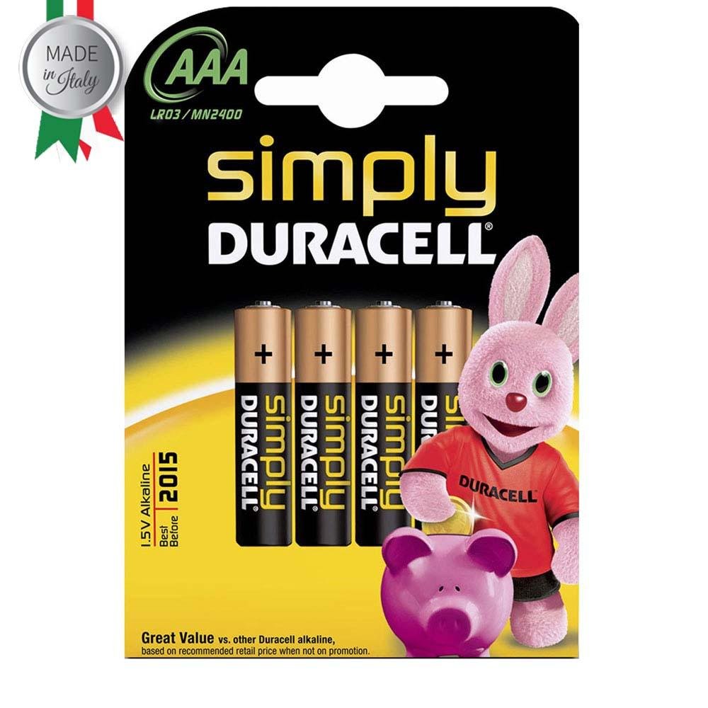 DURACELL PILE MN2400 SIMPLY AAA BL4 N.S.